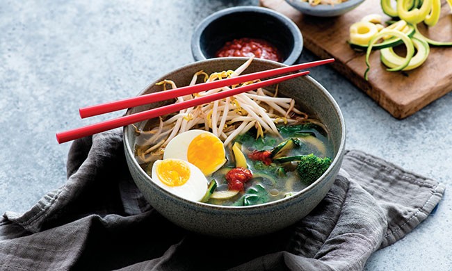 Vegetarian Ramen Zoodle Bowls